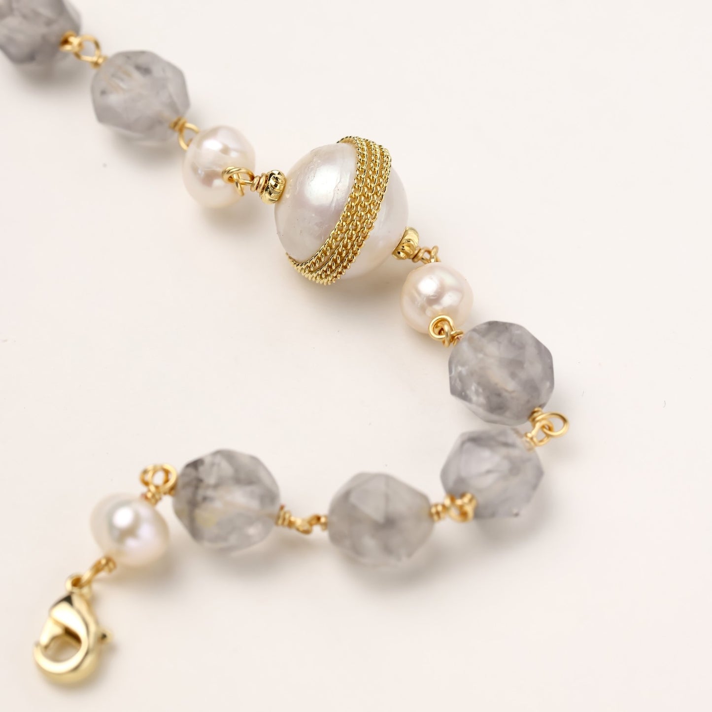 Baroque Pearl Crystal Bracelet