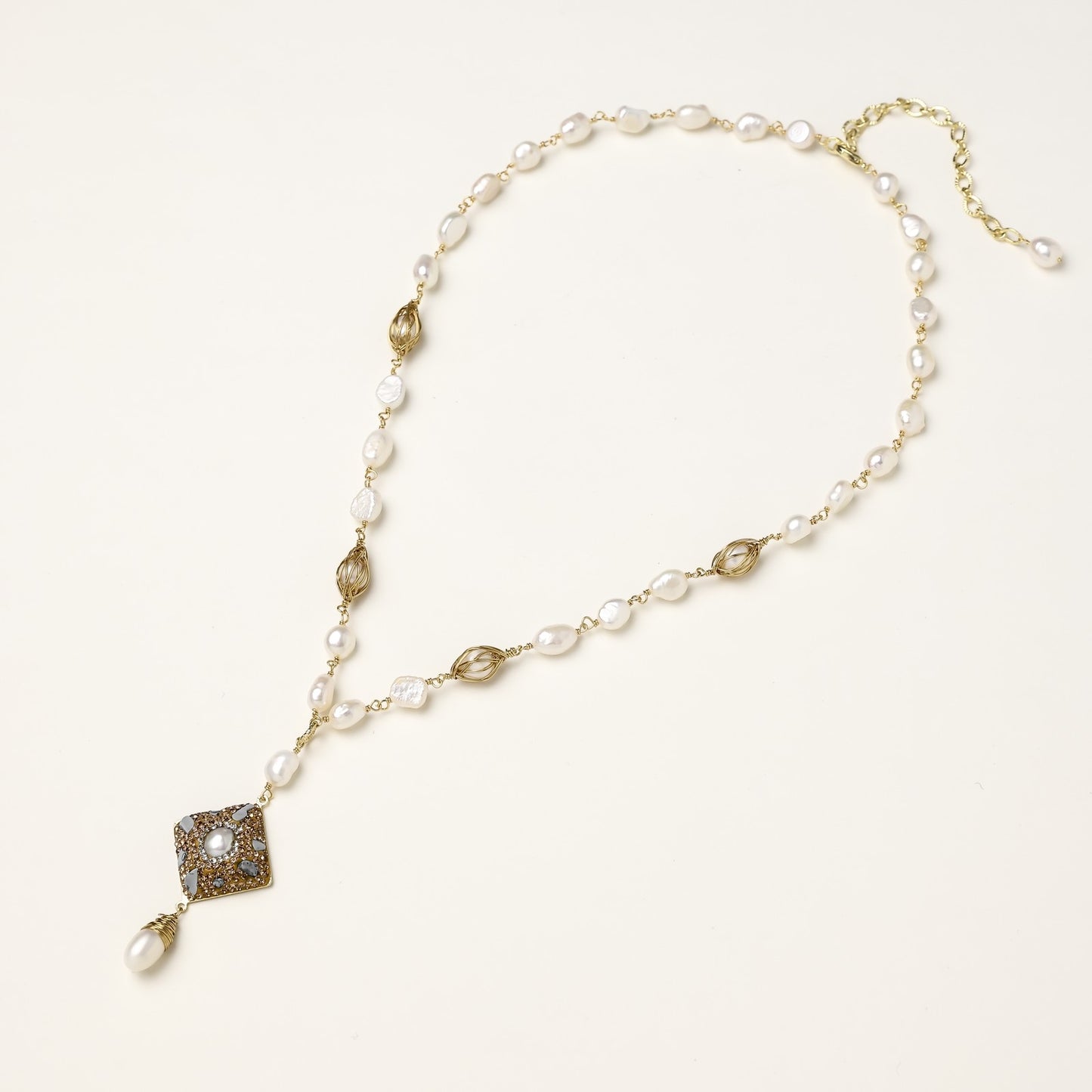 Celestial Pearl Drop Necklace