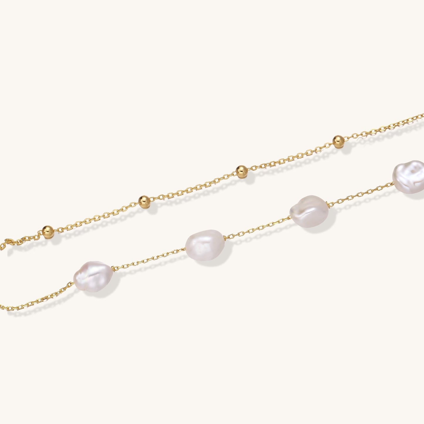 Baroque Pearl Layered Bracelet