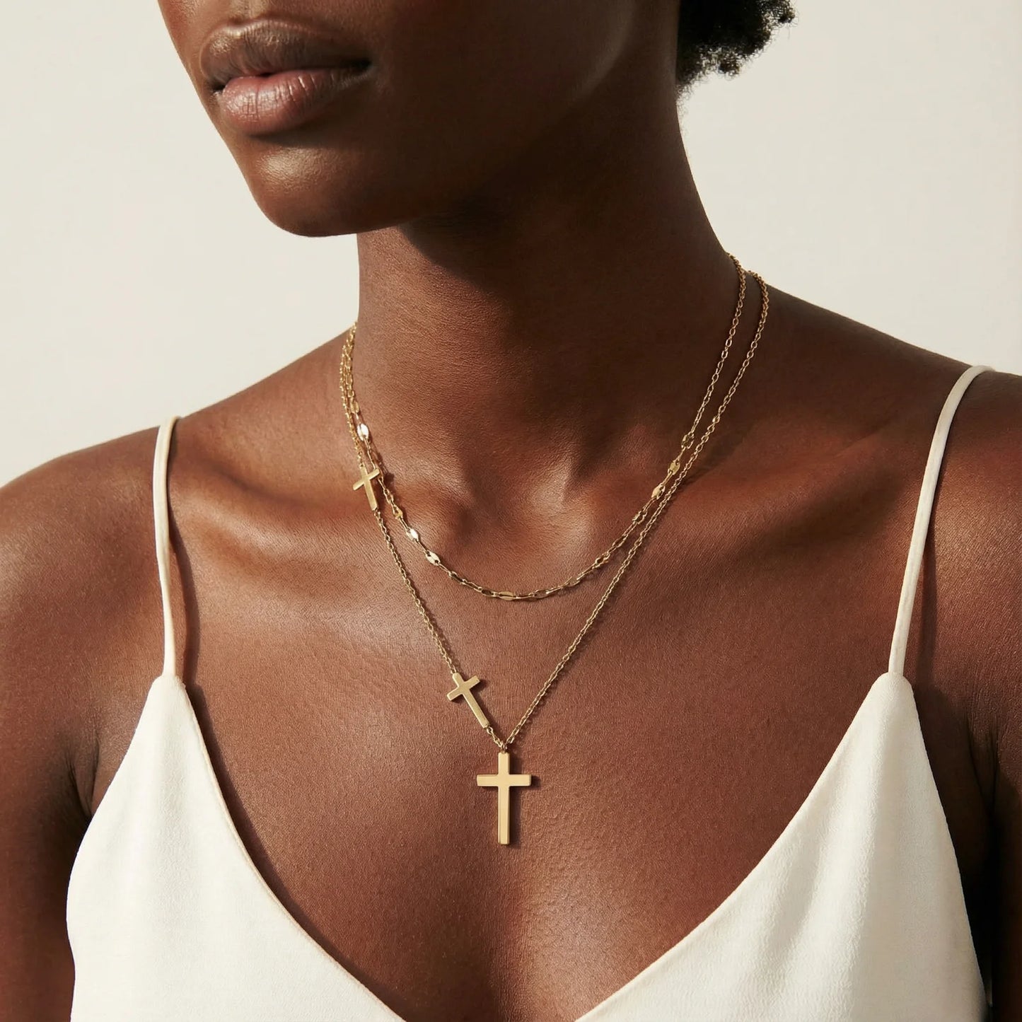 Ensemble Collier Croix Couches Divines - Aurery