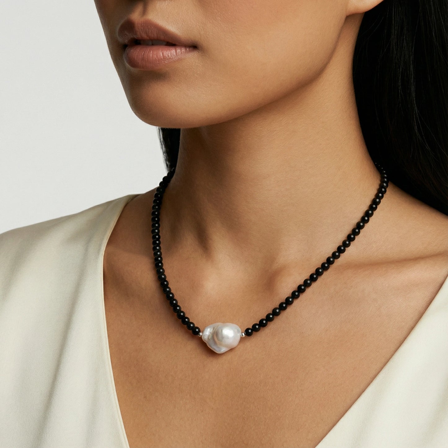 Collier Perle Minuit - Aurery
