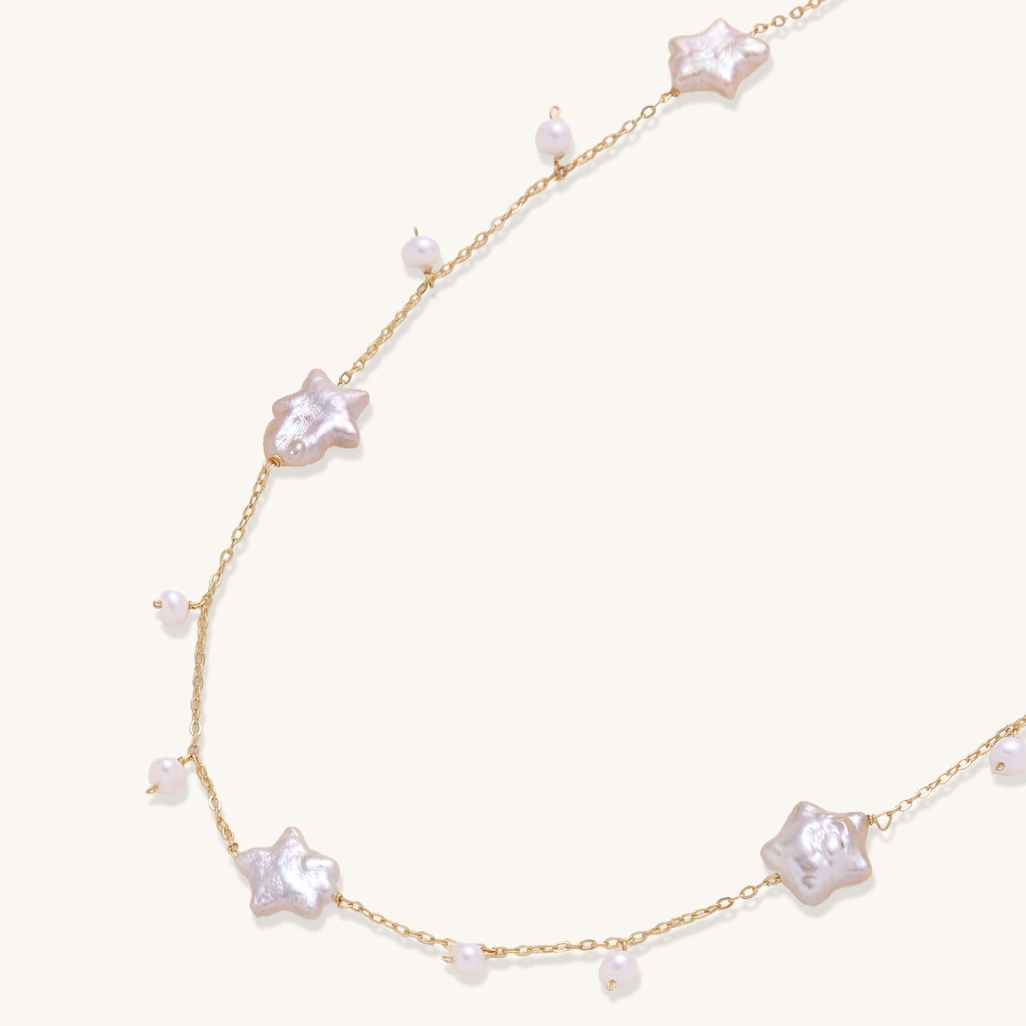 Celestial Pearl Stars Necklace