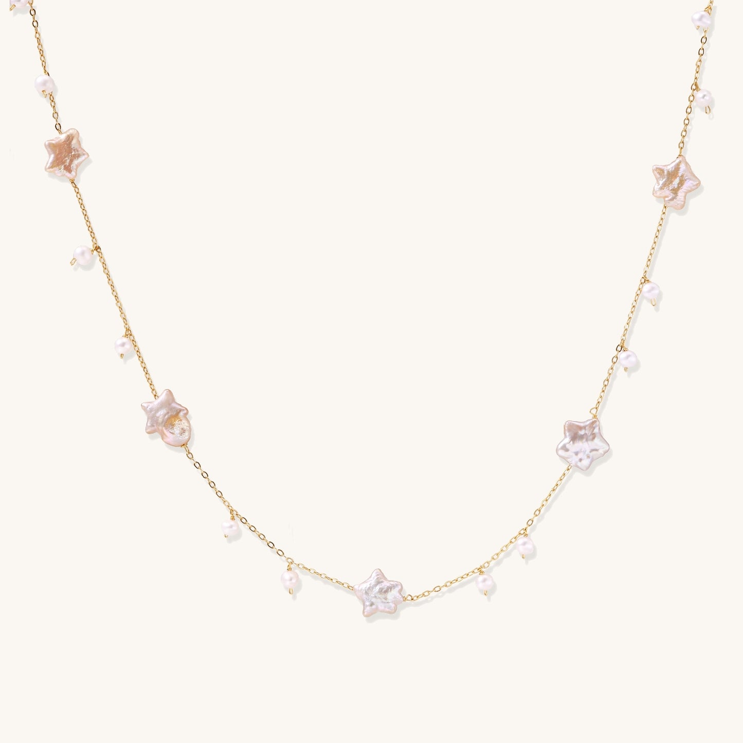 Celestial Pearl Stars Necklace