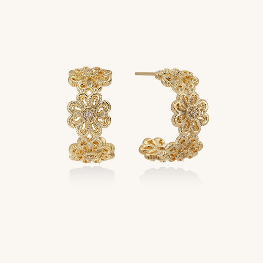 Bloom Filigree Hoops