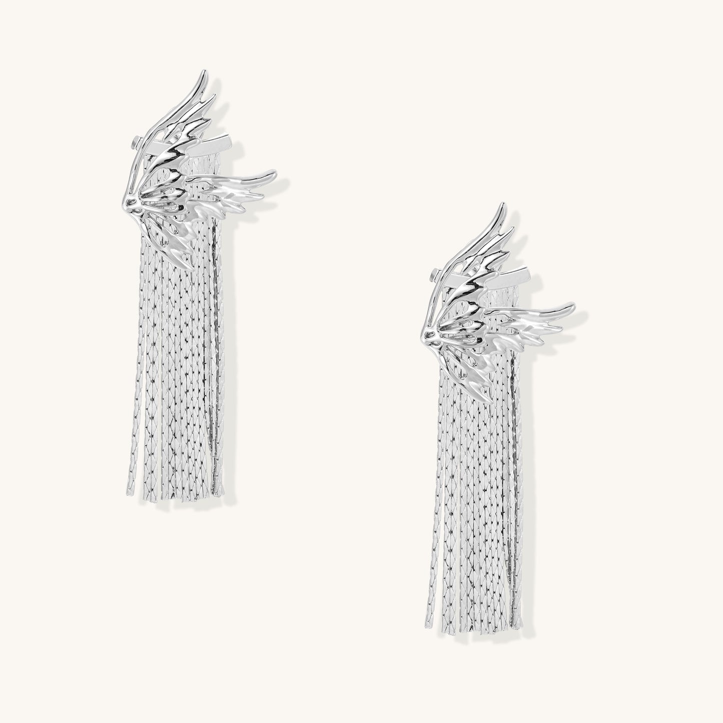 Celestial Wing Fringe Earrings