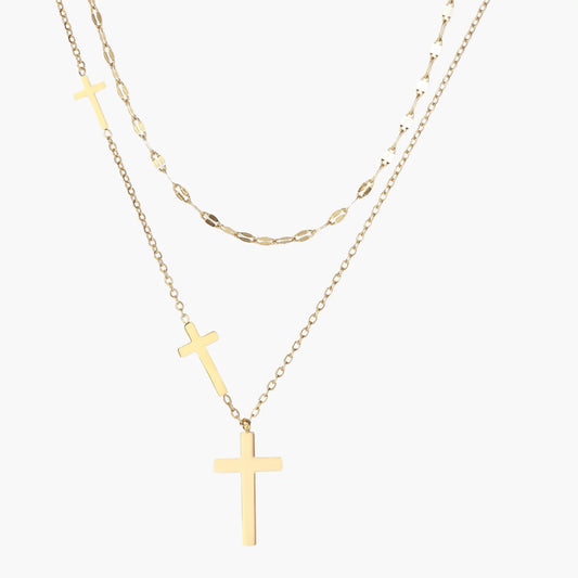 Ensemble Collier Croix Couches Divines - Aurery