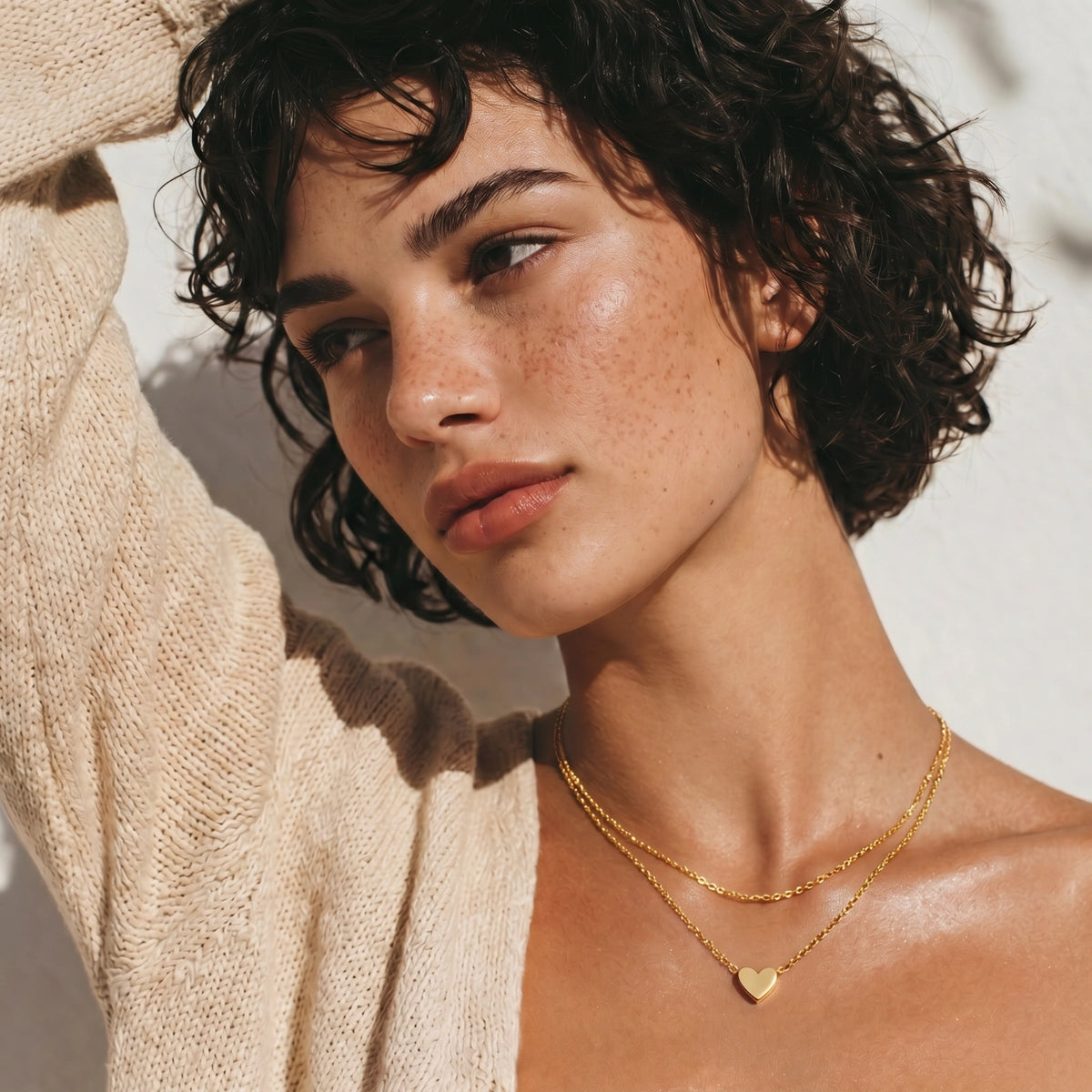 Layered Heart Necklace - Aurery