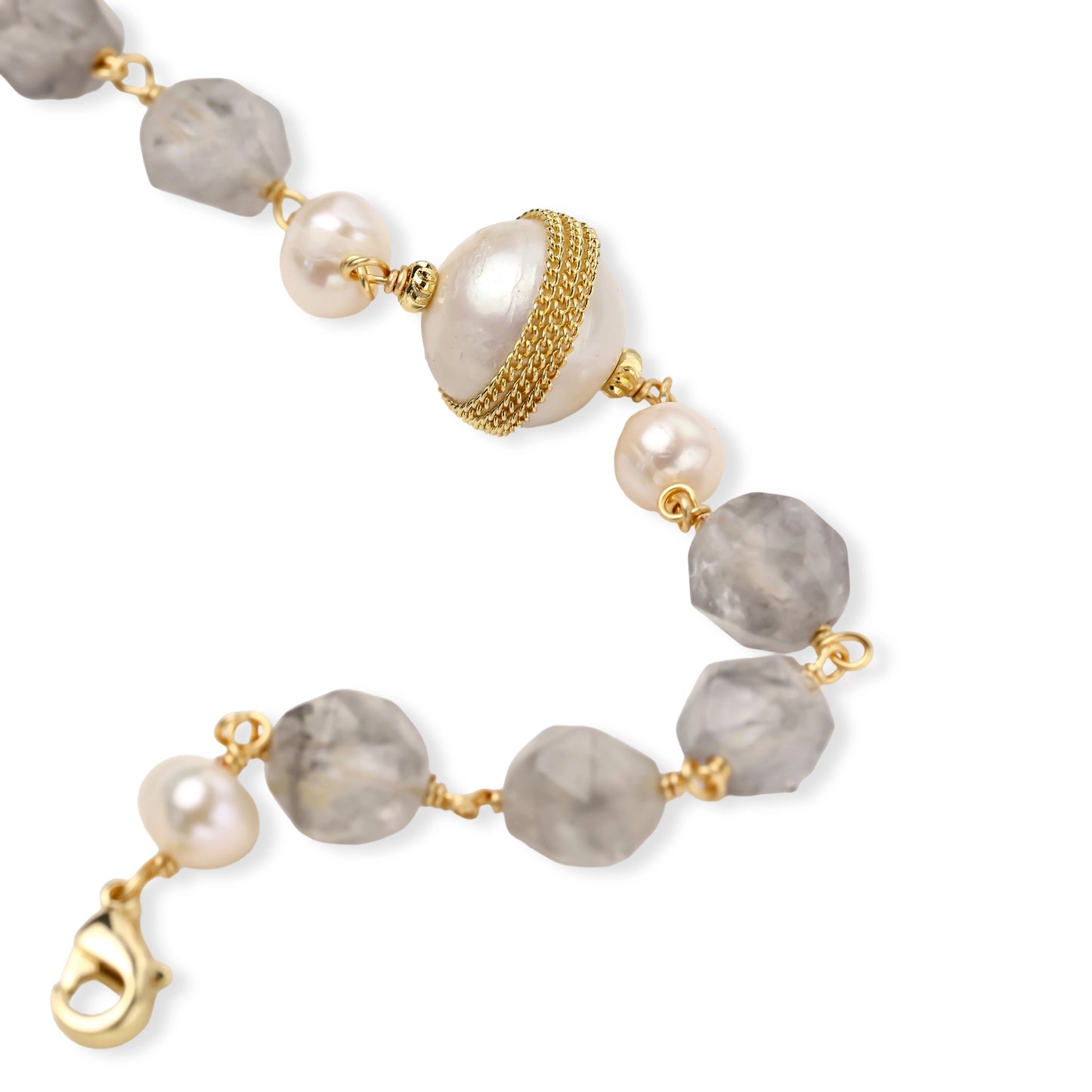 Bracelet Perle Baroque et Cristal
