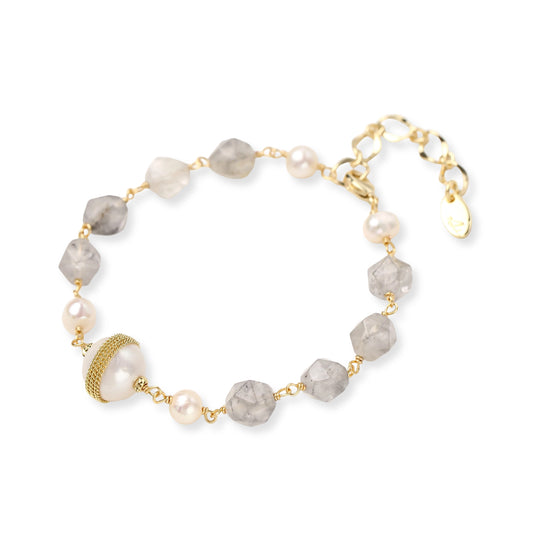 Bracelet Perle Baroque et Cristal