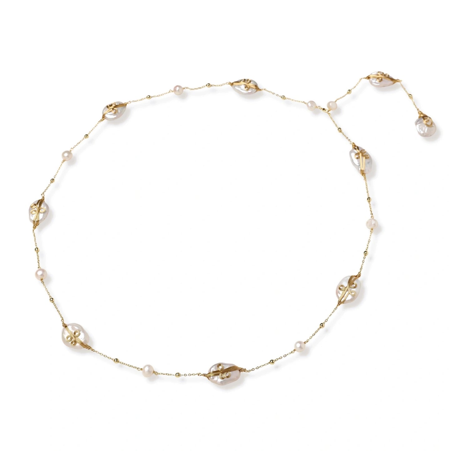 Baroque Pearl Garden Necklace - Aurery
